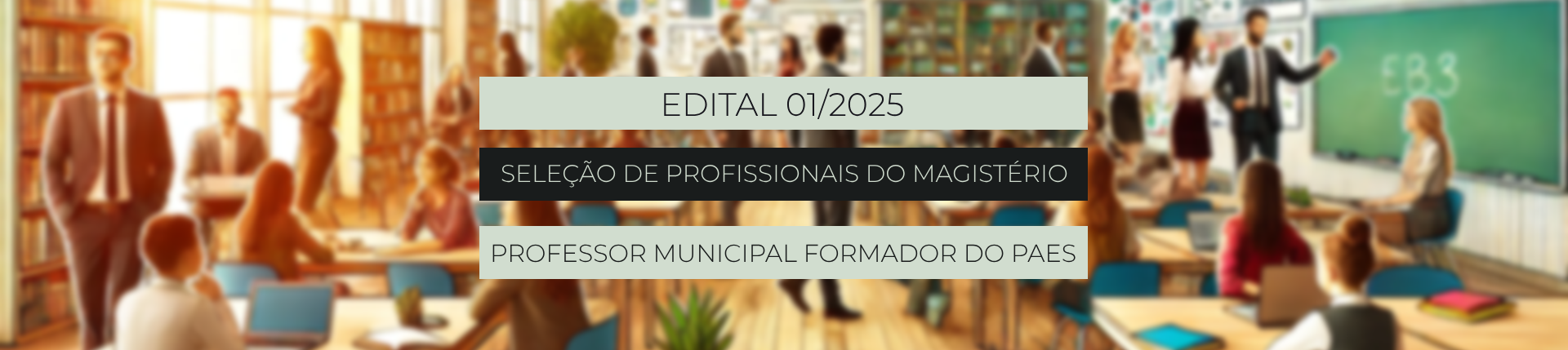 EDITAL 01-2025 PROFESSOR MUNICIPAL FORMADOR DO PAES
